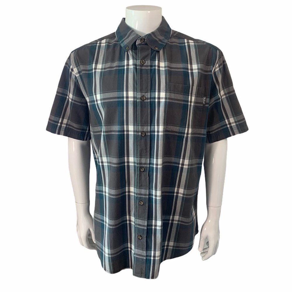 Woolrich Men's Tartan Plaid Short Sleeve Button Up‎